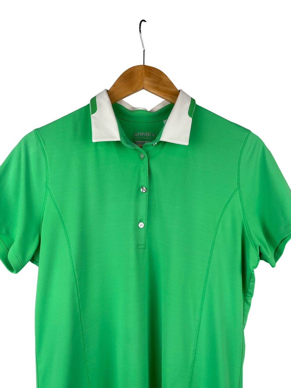 Annika Cutter & Buck Womens CB DryTec 50+ Green Polo Shirt M